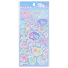 Japan Sanrio Clear Plump 3D Sticker - Little Twin Stars : 50th Anniversary Star Night Sky