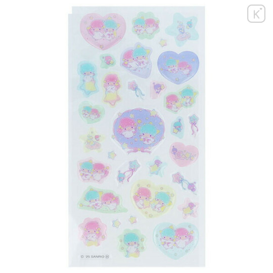 Japan Sanrio Clear Plump 3D Sticker - Little Twin Stars : 50th Anniversary Star Night Sky - 2