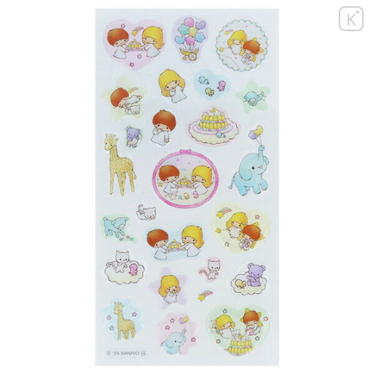 Japan Sanrio Clear Plump 3D Sticker - Little Twin Stars : 50th Anniversary Pink Sky Afternoon Tea - 2