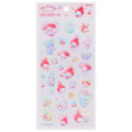 Japan Sanrio Clear Plump 3D Sticker - My Melody : 50th Anniversary Writing Letters To Friends Pink - 1