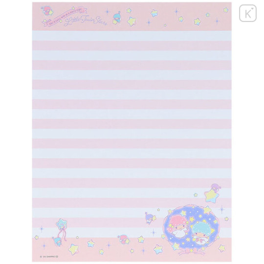 Japan Sanrio Letter Envelope Set - Little Twin Stars : 50th Anniversary Star Night Sky - 4
