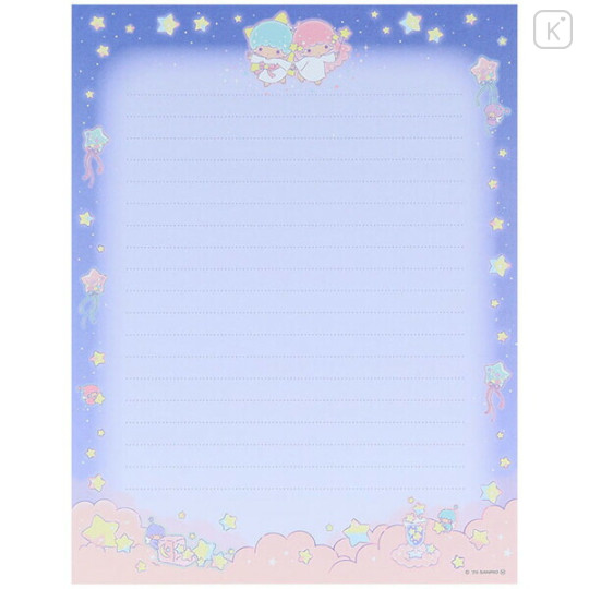 Japan Sanrio Letter Envelope Set - Little Twin Stars : 50th Anniversary Star Night Sky - 5