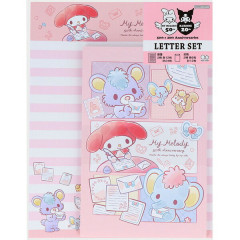 Japan Sanrio Letter Envelope Set - My Melody : 50th Anniversary Writing Letters To Friends Pink