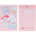 Japan Sanrio Letter Envelope Set - My Melody : 50th Anniversary Writing Letters To Friends Pink - 2