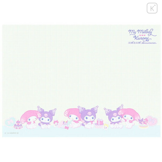 Japan Sanrio A6 Notepad - My Melody 50th & Kuromi 20th Anniversary Party - 5