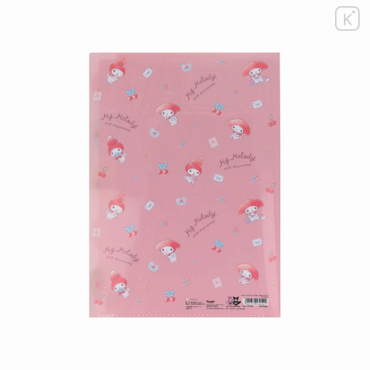 Japan Sanrio 5 Pockets A4 Index Holder - My Melody : 50th Anniversary Friends Pink - 2