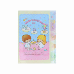 Japan Sanrio 5 Pockets A4 Index Holder - Little Twin Stars : 50th Anniversary Sky Afternoon Tea