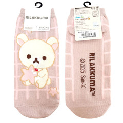 Japan San-X Socks - Korilakkuma : Gingham Star