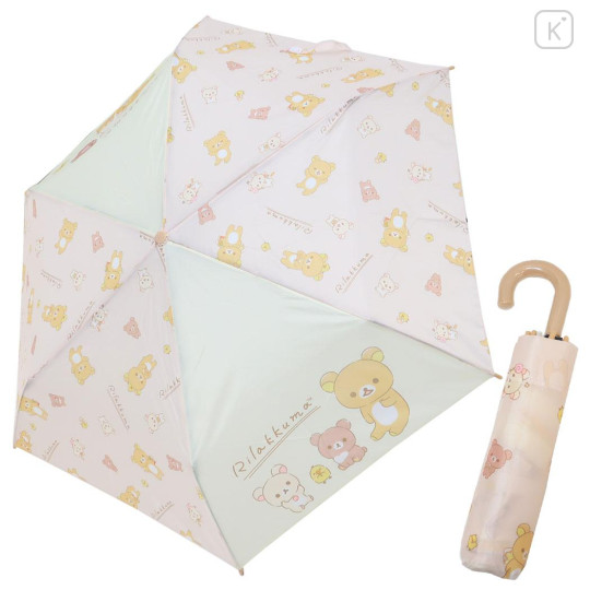 Japan San-X Folding Umbrella - Rilakkuma : Beige Pink - 1