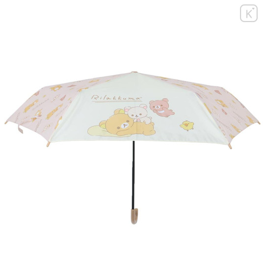 Japan San-X Folding Umbrella - Rilakkuma : Beige Pink - 3