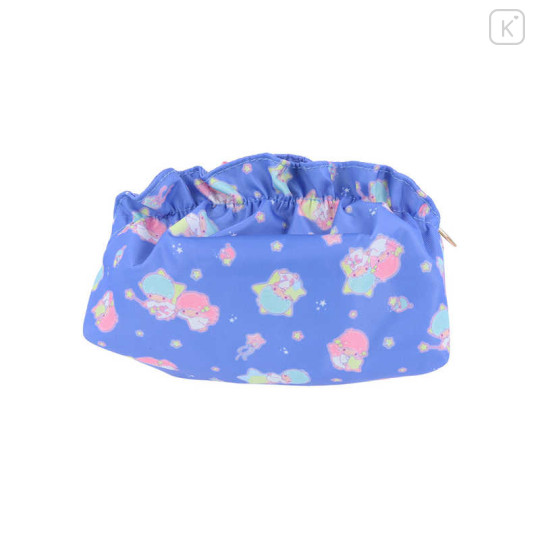 Japan Sanrio Frill Cosmetic Pouch - Little Twin Stars : 50th Anniversary Star Night Sky - 2