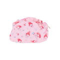 Japan Sanrio Frill Cosmetic Pouch - My Melody : 50th Anniversary Writing Letters To Friends Pink - 2