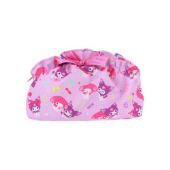 Japan Sanrio Frill Cosmetic Pouch - My Melody 50th & Kuromi 20th Anniversary Party Purple