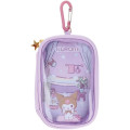 Japan Sanrio Clear Multi Case With Carabiner - Kuromi : Wink Bath Time - 1