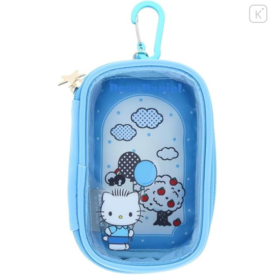 Japan Sanrio Clear Multi Case With Carabiner - Dear Daniel : Balloon Blue - 1