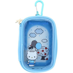 Japan Sanrio Clear Multi Case With Carabiner - Dear Daniel : Balloon Blue