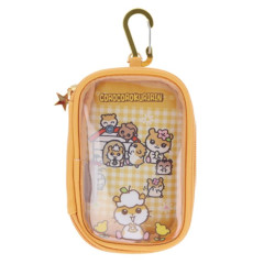 Japan Sanrio Clear Multi Case With Carabiner - Corocorokuririn : Yellow