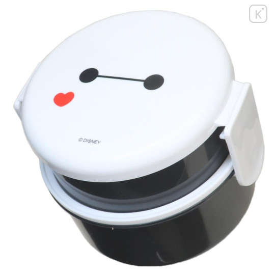 Japan Disney 2 Tier Lunch Box 500ml with Fork - Baymax : Face - 1
