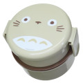 Japan Ghibli 2 Tier Lunch Box 500ml with Fork - My Neighbor Totoro : Face - 1