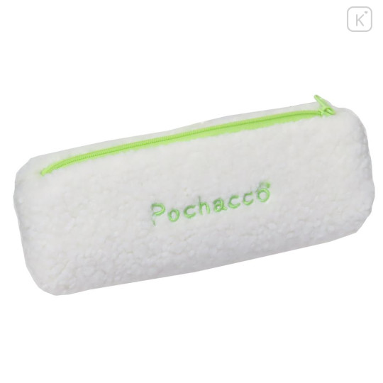 Japan Sanrio Fluffy Plush Pen Case - Pochacco : Face - 2