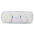 Japan Sanrio Fluffy Plush Pen Case - Cinnamoroll : Face - 1