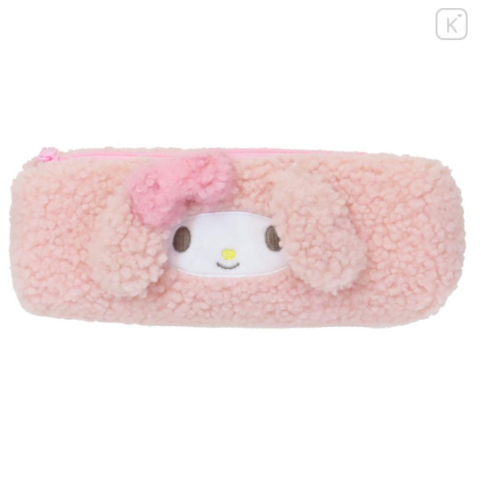 Japan Sanrio Fluffy Plush Pen Case - My Melody : Face - 1