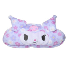Japan Sanrio Fluffy Plush Pen Case - Kuromi : Face Cherry Blossom Sakura