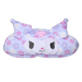 Japan Sanrio Fluffy Plush Pen Case - Kuromi : Face Cherry Blossom Sakura - 1