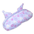 Japan Sanrio Fluffy Plush Pen Case - Kuromi : Face Cherry Blossom Sakura - 2