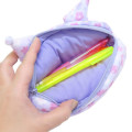 Japan Sanrio Fluffy Plush Pen Case - Kuromi : Face Cherry Blossom Sakura - 3