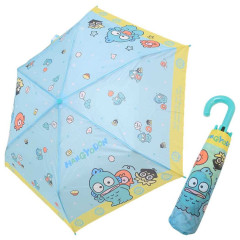 Japan Sanrio Folding Umbrella - Hangyodon : Friends Blue Yellow