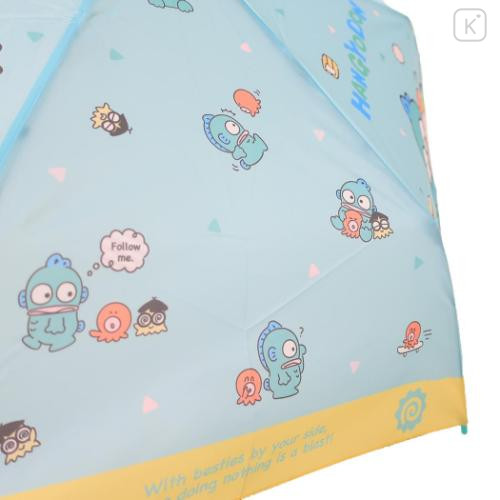 Japan Sanrio Folding Umbrella - Hangyodon : Friends Blue Yellow - 4