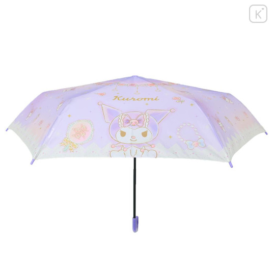 Japan Sanrio Folding Umbrella - Kuromi : Pastel Rose Purple - 3