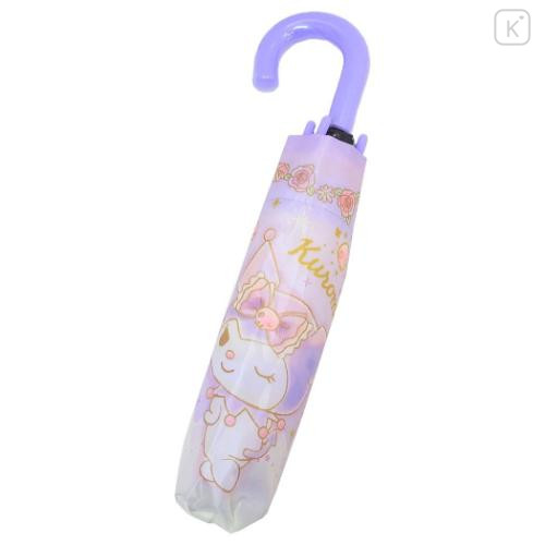 Japan Sanrio Folding Umbrella - Kuromi : Pastel Rose Purple - 5