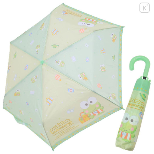 Japan Sanrio Folding Umbrella - Keroppi : Pastel Green - 1