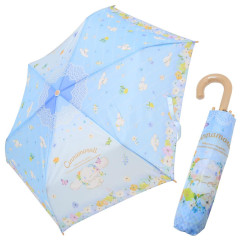 Japan Sanrio Folding Umbrella - Cinnamoroll : Pastel Flower Blue