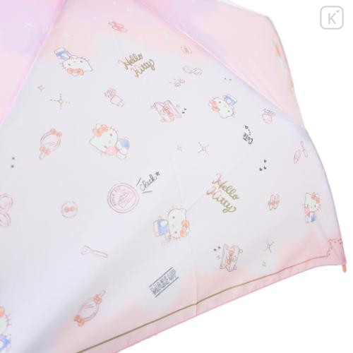 Japan Sanrio Folding Umbrella - Hello Kitty : Pastel Pink - 4