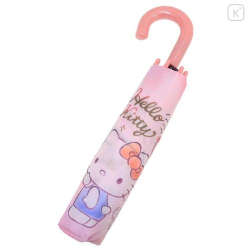 Japan Sanrio Folding Umbrella - Hello Kitty : Pastel Pink - 5