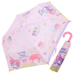 Japan Sanrio Folding Umbrella - My Melody 50th & Kuromi 20th Anniversary Pink