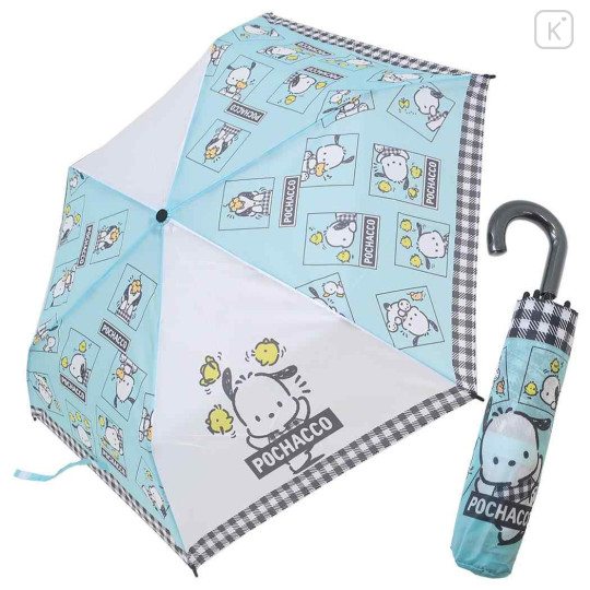Japan Sanrio Folding Umbrella - Pochacco : Chick Mint - 1