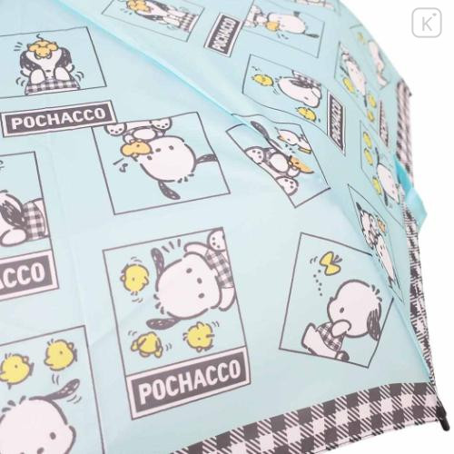 Japan Sanrio Folding Umbrella - Pochacco : Chick Mint - 4
