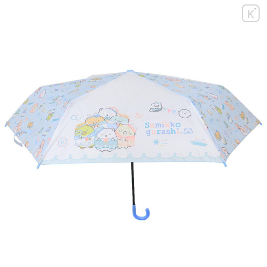 Japan San-X Folding Umbrella - Sumikko Gurashi : Shirokuma Hometown Blue - 3