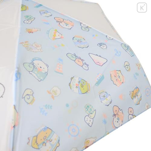 Japan San-X Folding Umbrella - Sumikko Gurashi : Shirokuma Hometown Blue - 4