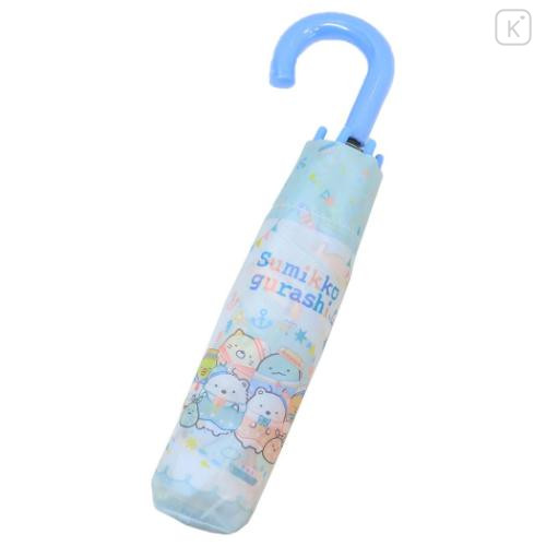 Japan San-X Folding Umbrella - Sumikko Gurashi : Shirokuma Hometown Blue - 5