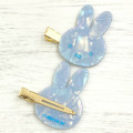 Japan Miffy Hair Clip Set - Miffy : Marble Blue - 2