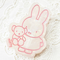 Japan Miffy Pearl Acrylic Hair Claw Clip - Miffy : Bear Marble Pink