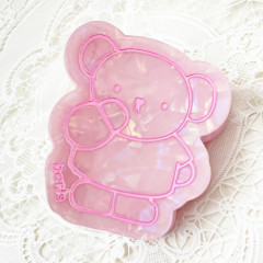 Japan Miffy Pearl Acrylic Hair Claw Clip - Boris : Marble Pink