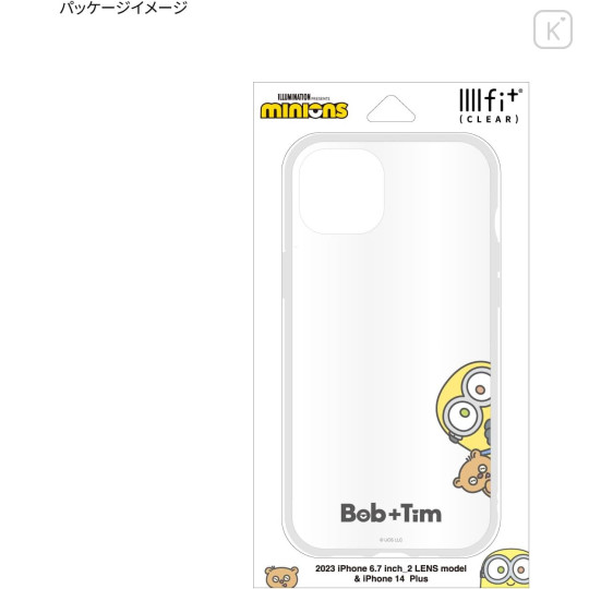 Japan Minions IIIIfit Clear iPhone 15 Plus / 14 Plus Case - Minions : Bob & Tim - 4