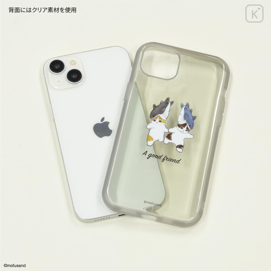 Japan Mofusand IIIIfit Clear iPhone15 Plus / 14 Plus Case - A Good Friend - 2
