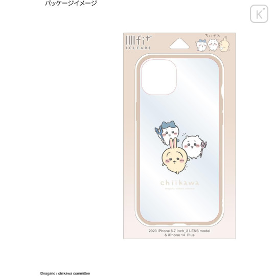 Japan Chiikawa IIIIfit Clear iPhone 15 Plus / 14 Plus Case - Chiikawa & Hachiware & Usagi - 5